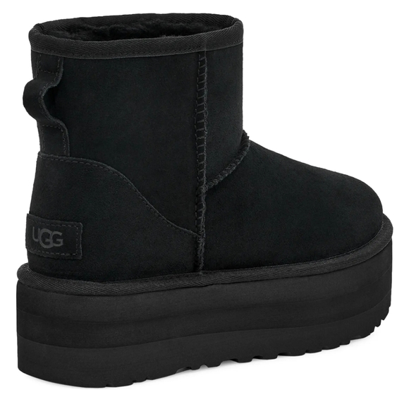New! UGG Classic Mini Platform Black - Picture 2 of 2